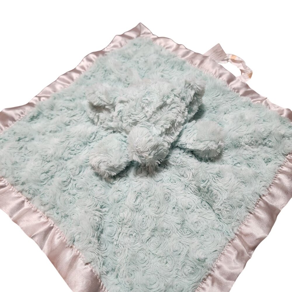 Cloud Island Plush Baby Blanket With Satin Trim & Toy Attachment